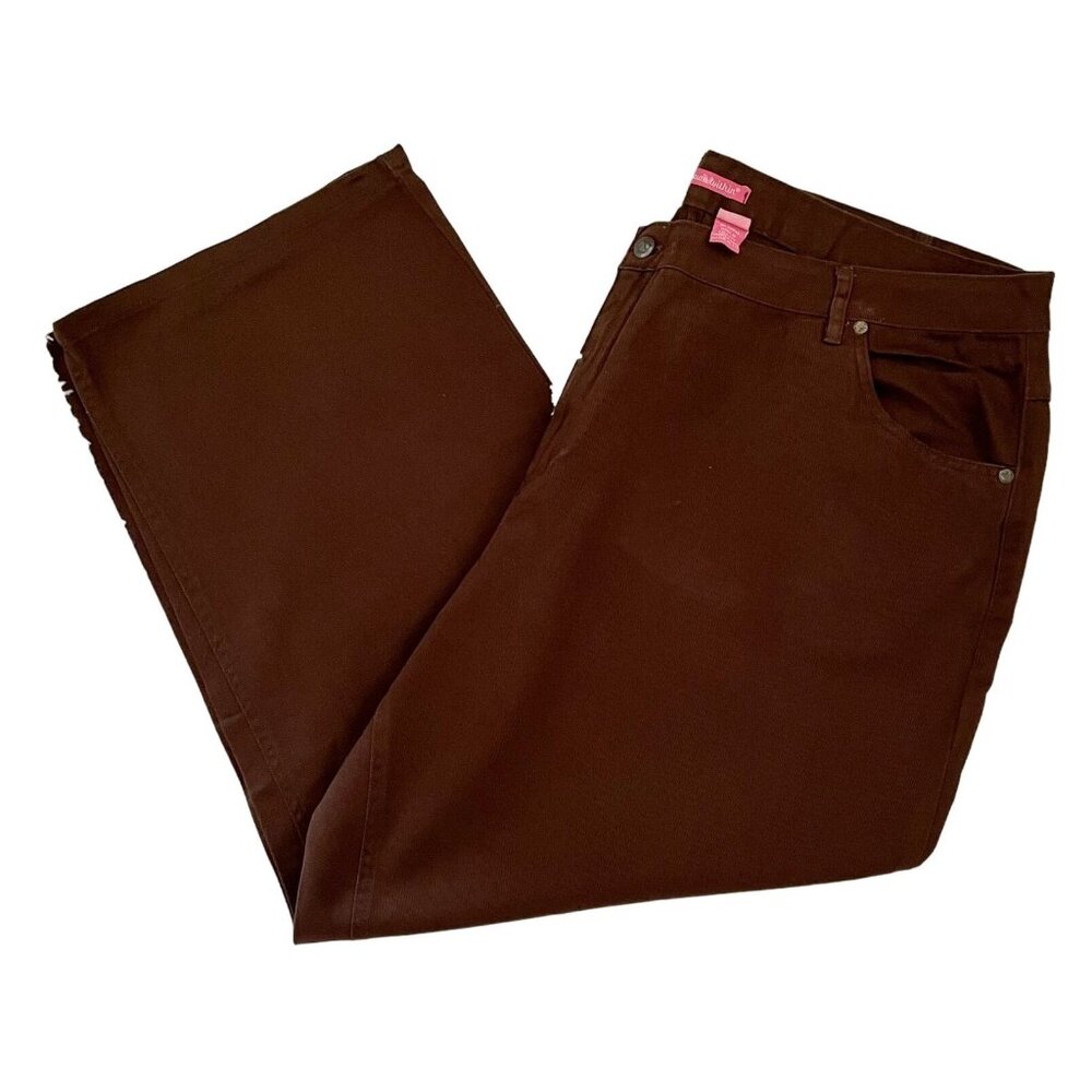 Woman Within Natural Fit Brown Pants 26WP Cotton